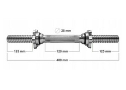 Dumbbell bars 2x40cm 28mm Magnus Power MP1211